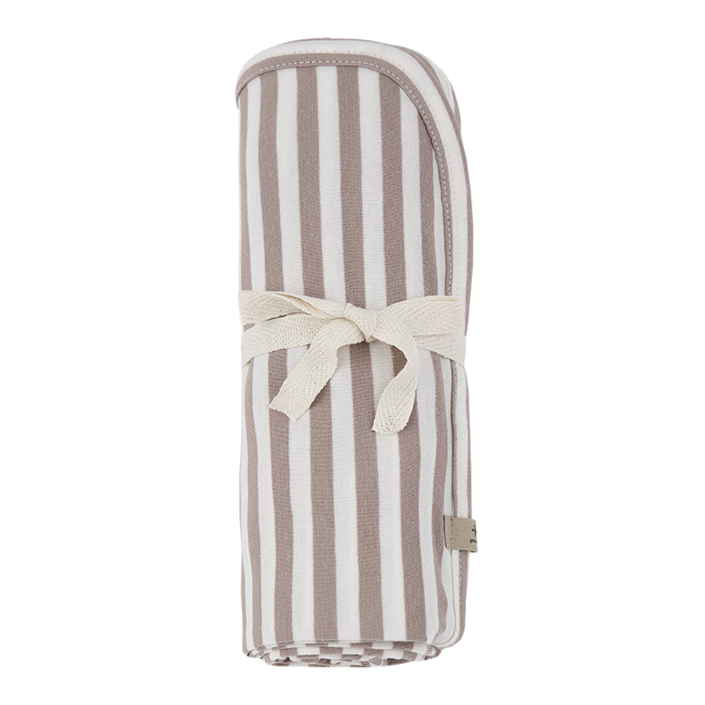 1+ In The Family Baby Betta Blanket Taupe Brown Stripes