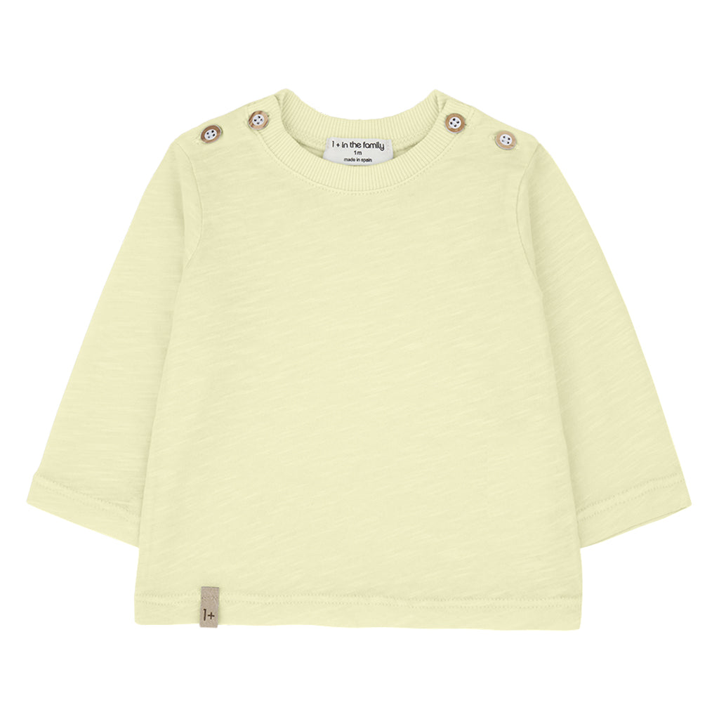 1+ In The Family Baby Andros T-shirt Pastel Yellow