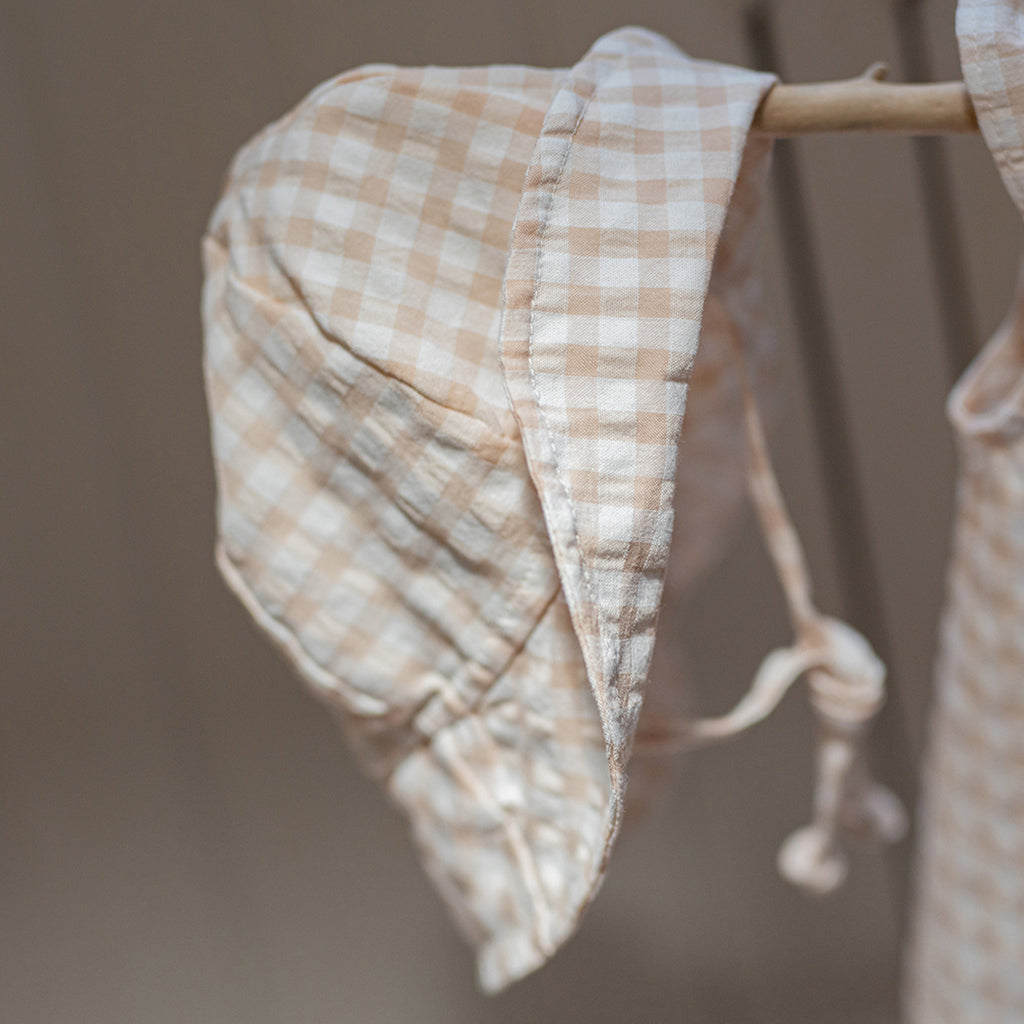 1+ In The Family Baby Egas Hat Blossom Pink Checks