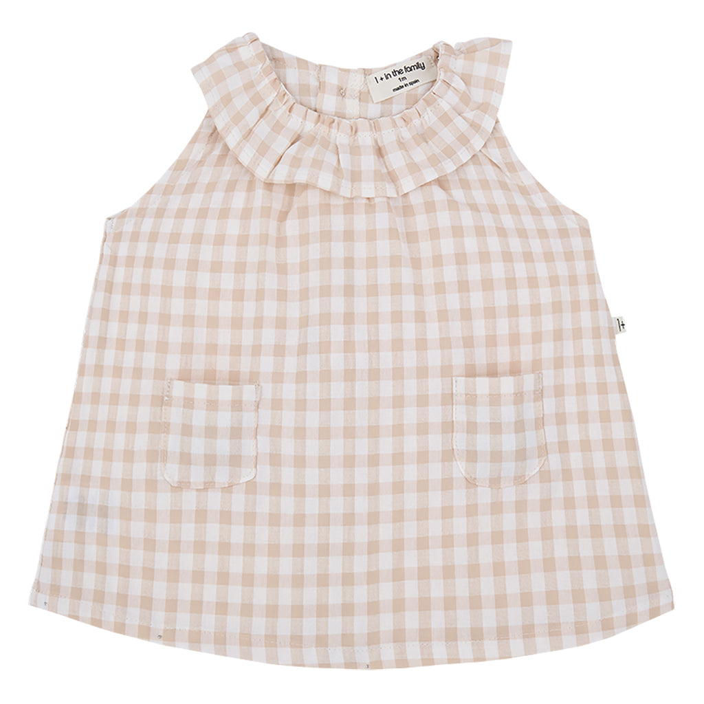 1+ In The Family Baby Ambracia Dress Blossom Pink Checks