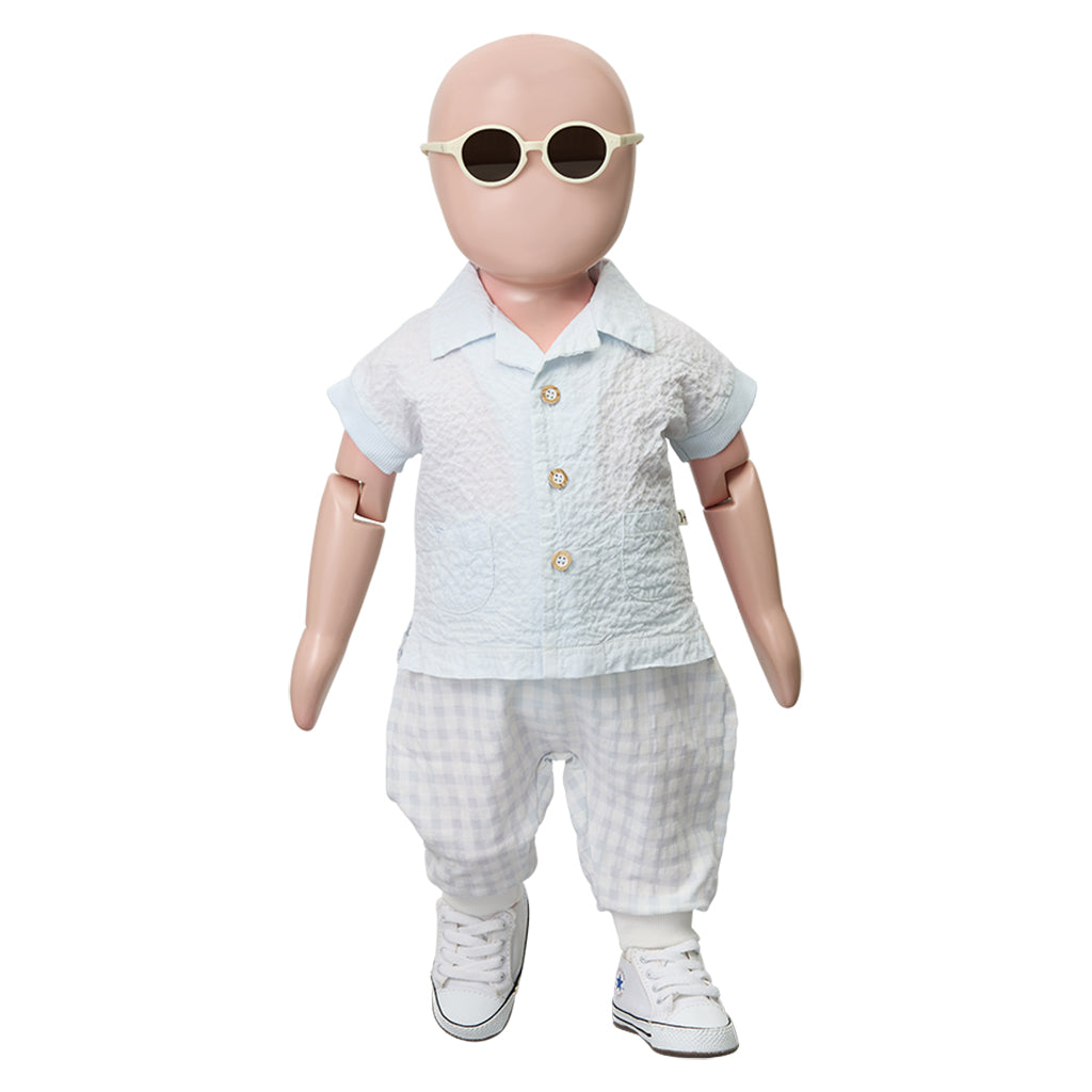 1+ In The Family Baby Karphatos Pants Misty Blue Checks