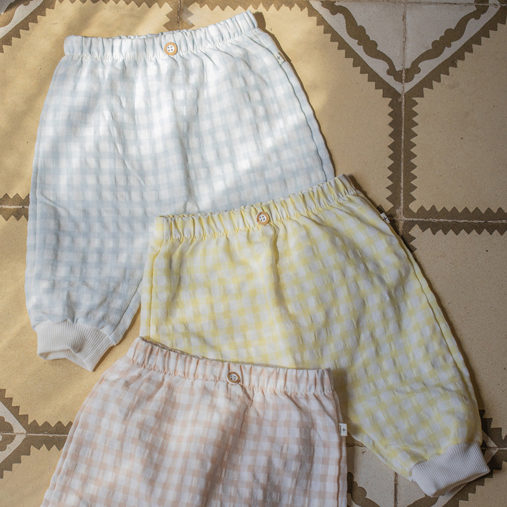 1+ In The Family Baby Karphatos Pants Misty Blue Checks