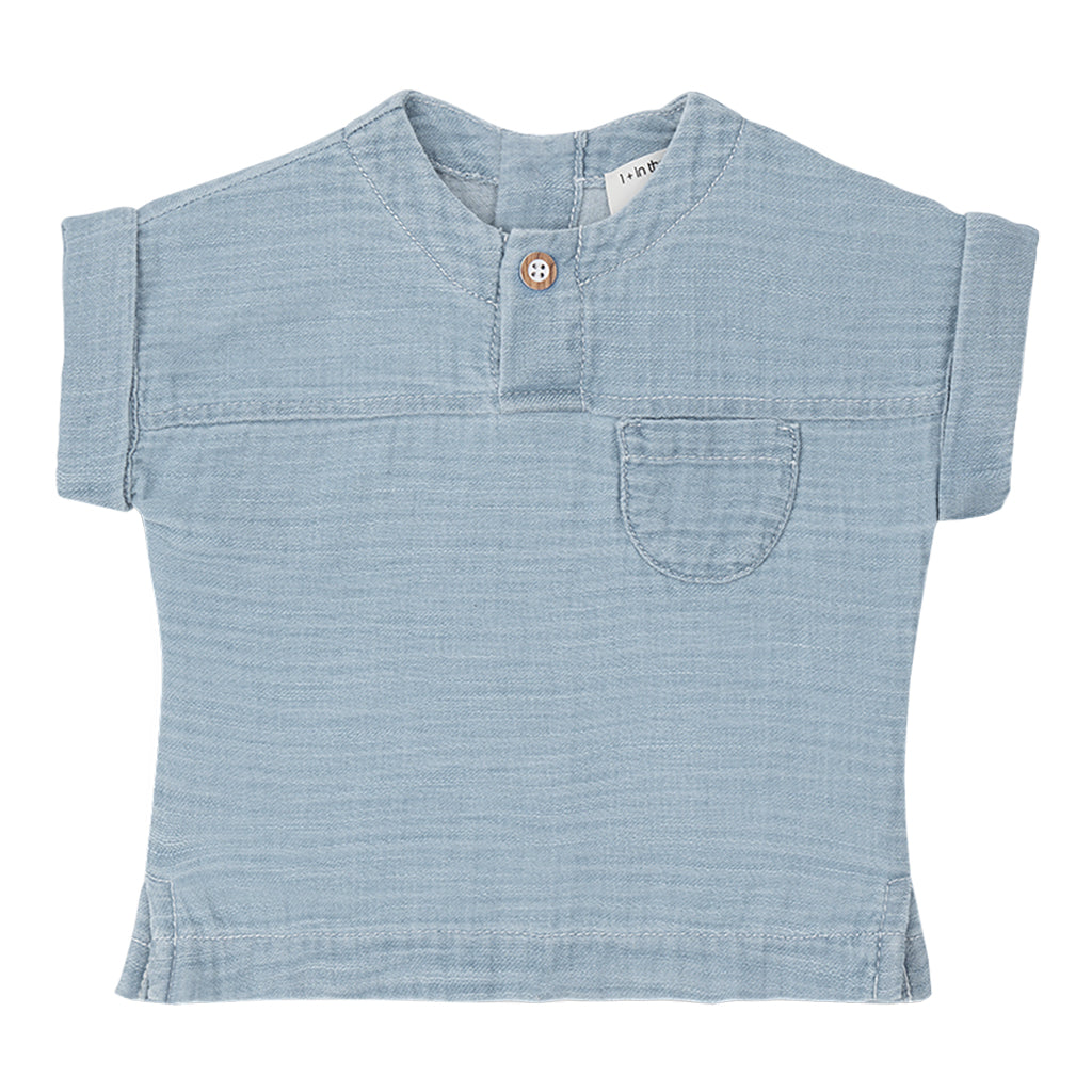 1+ In The Family Baby Bodrum Shirt Denim Blue