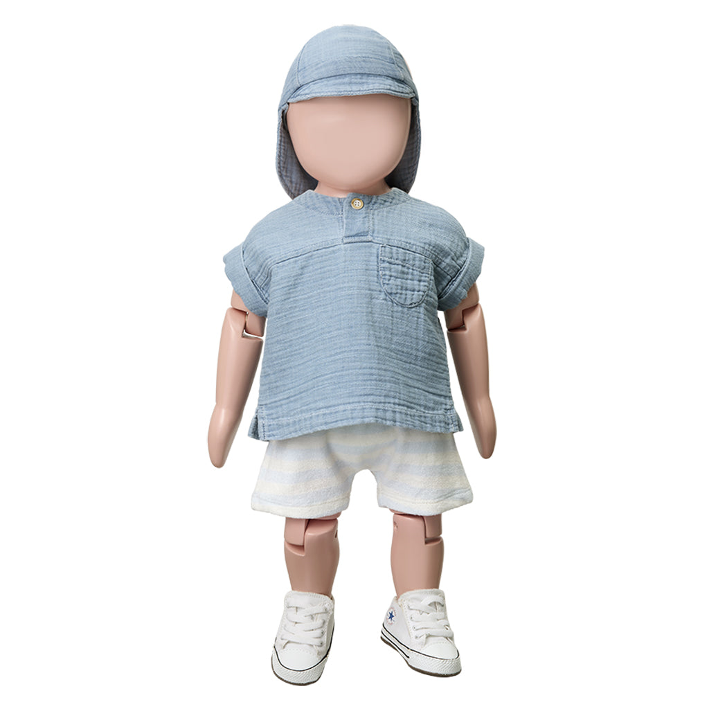 1+ In The Family Baby Bodrum Shirt Denim Blue