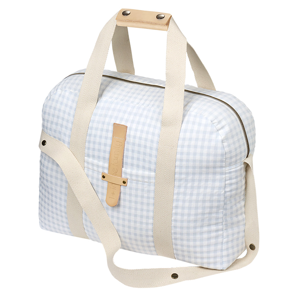 1+ In The Family Diaper Bag Misty Blue Checks