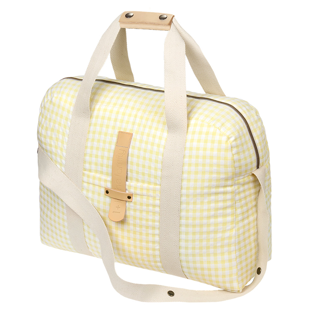 1+ In The Family Diaper Bag Pastel Yellow Checks