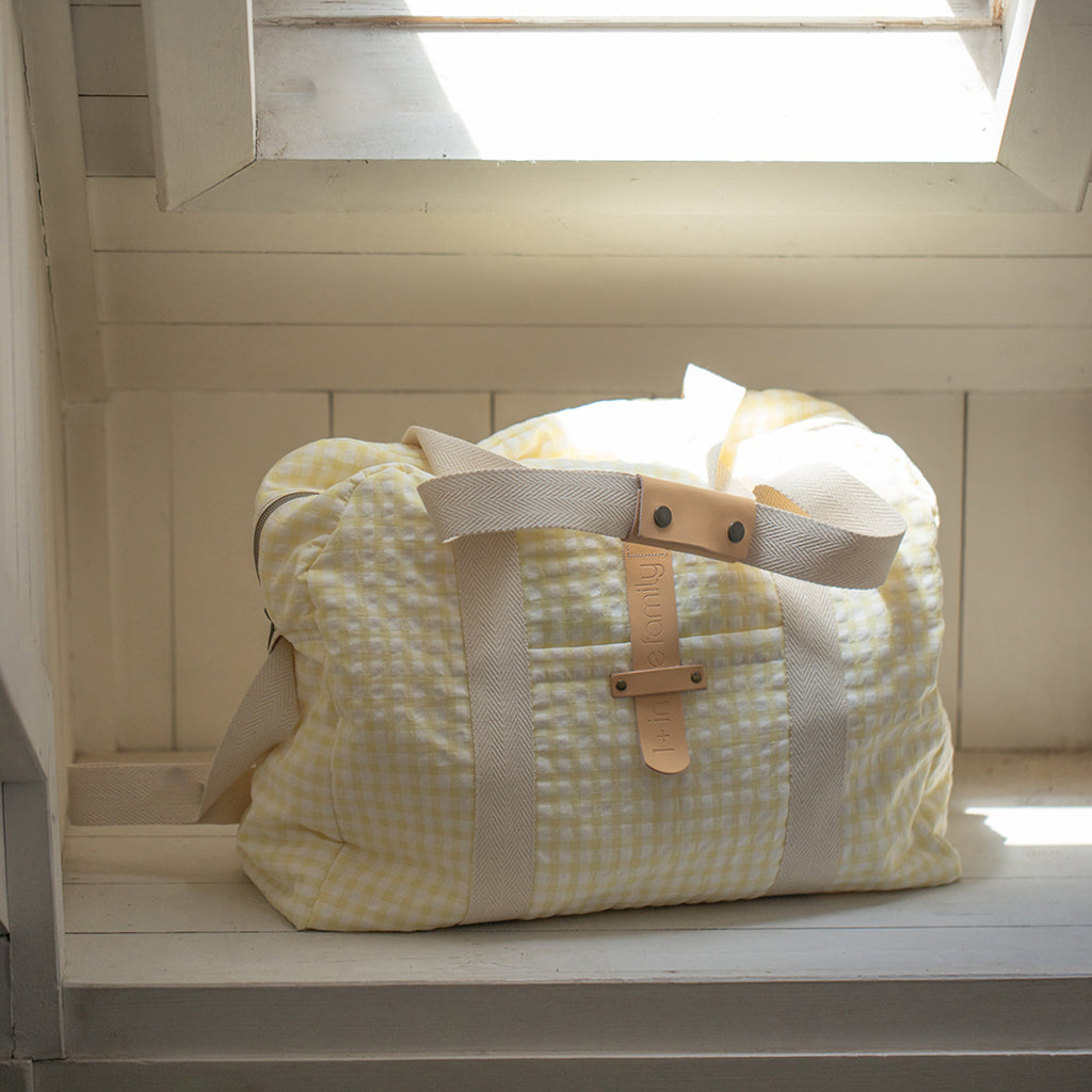 1+ In The Family Diaper Bag Pastel Yellow Checks