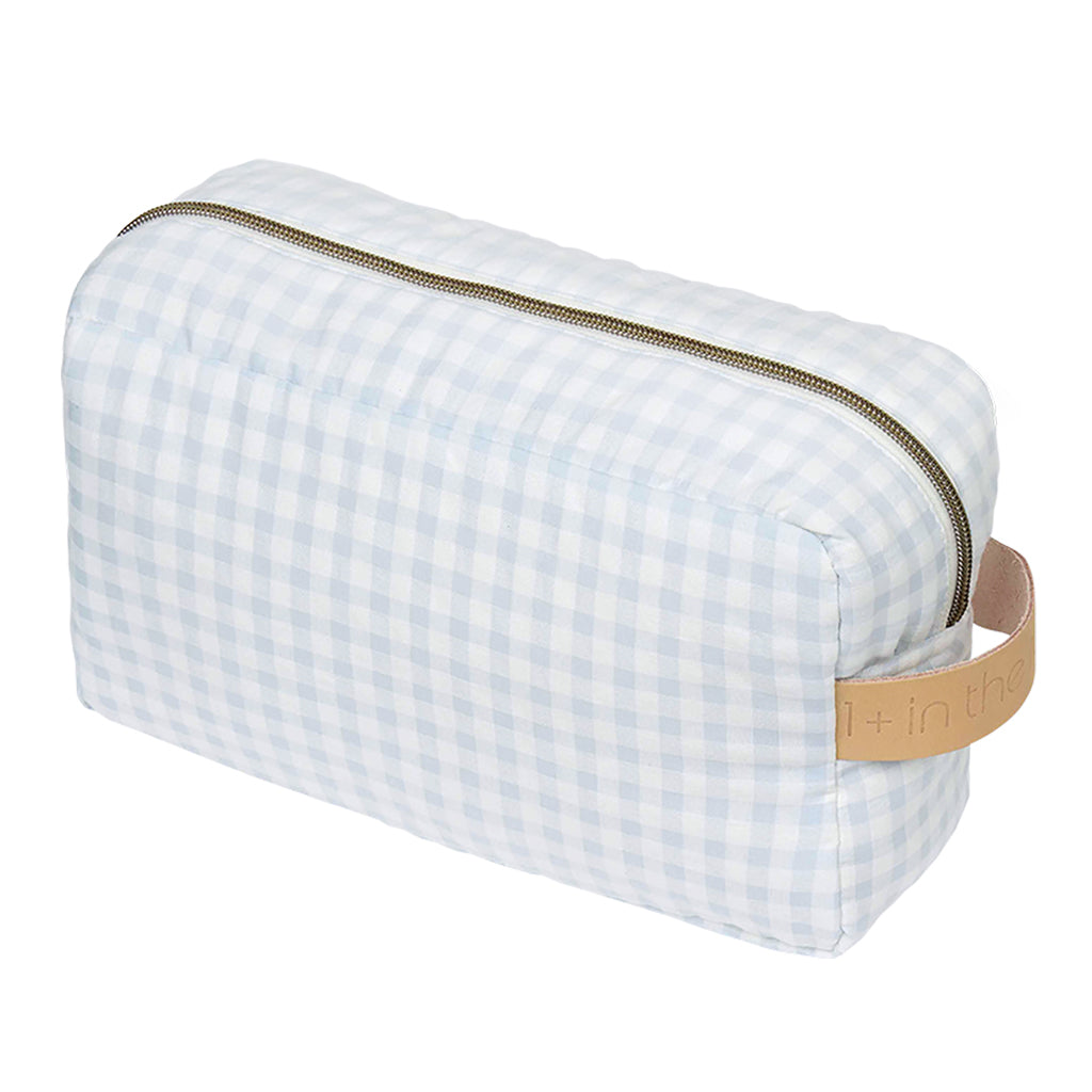 1+ In The Family Toiletry Bag Misty Blue Checks