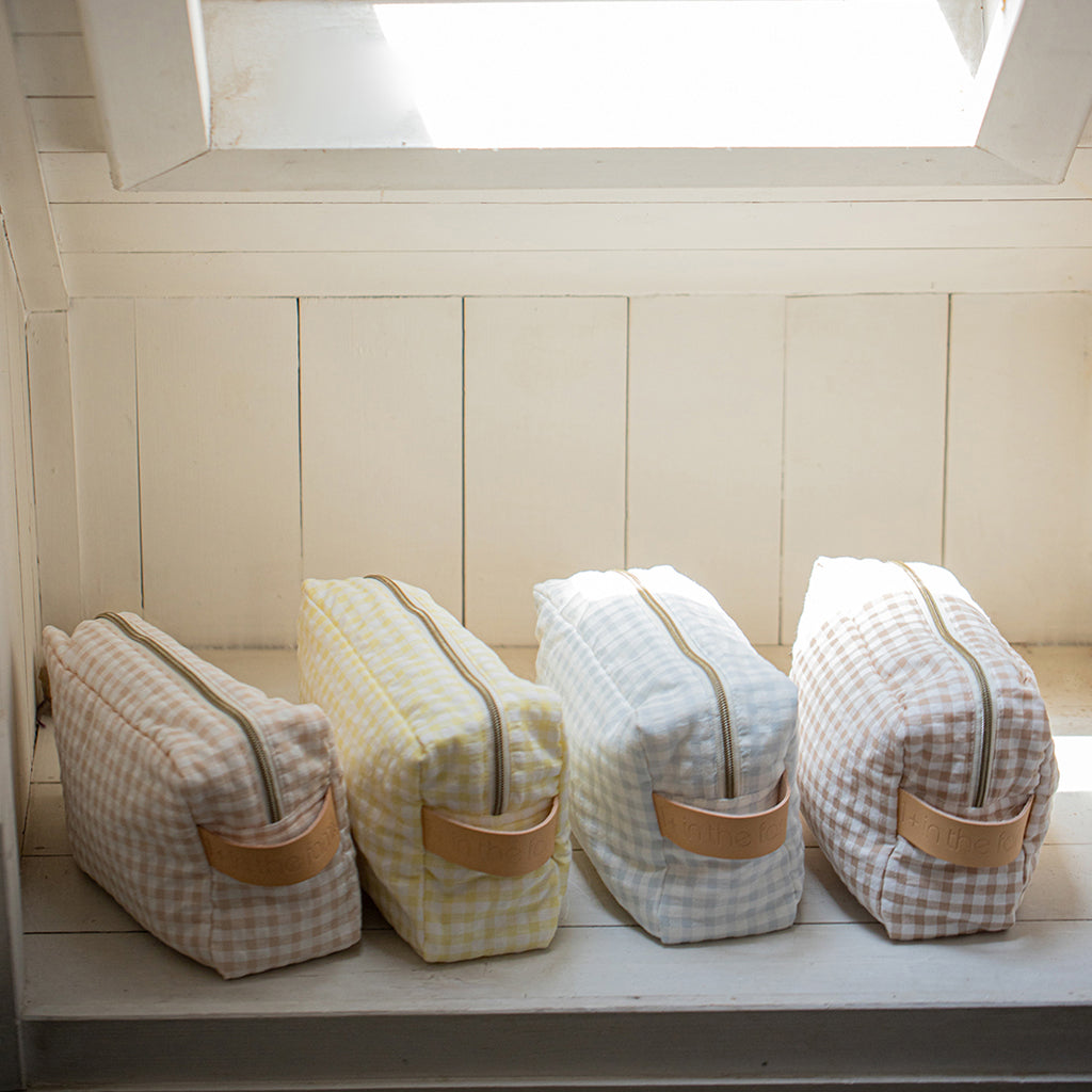 1+ In The Family Toiletry Bag Misty Blue Checks