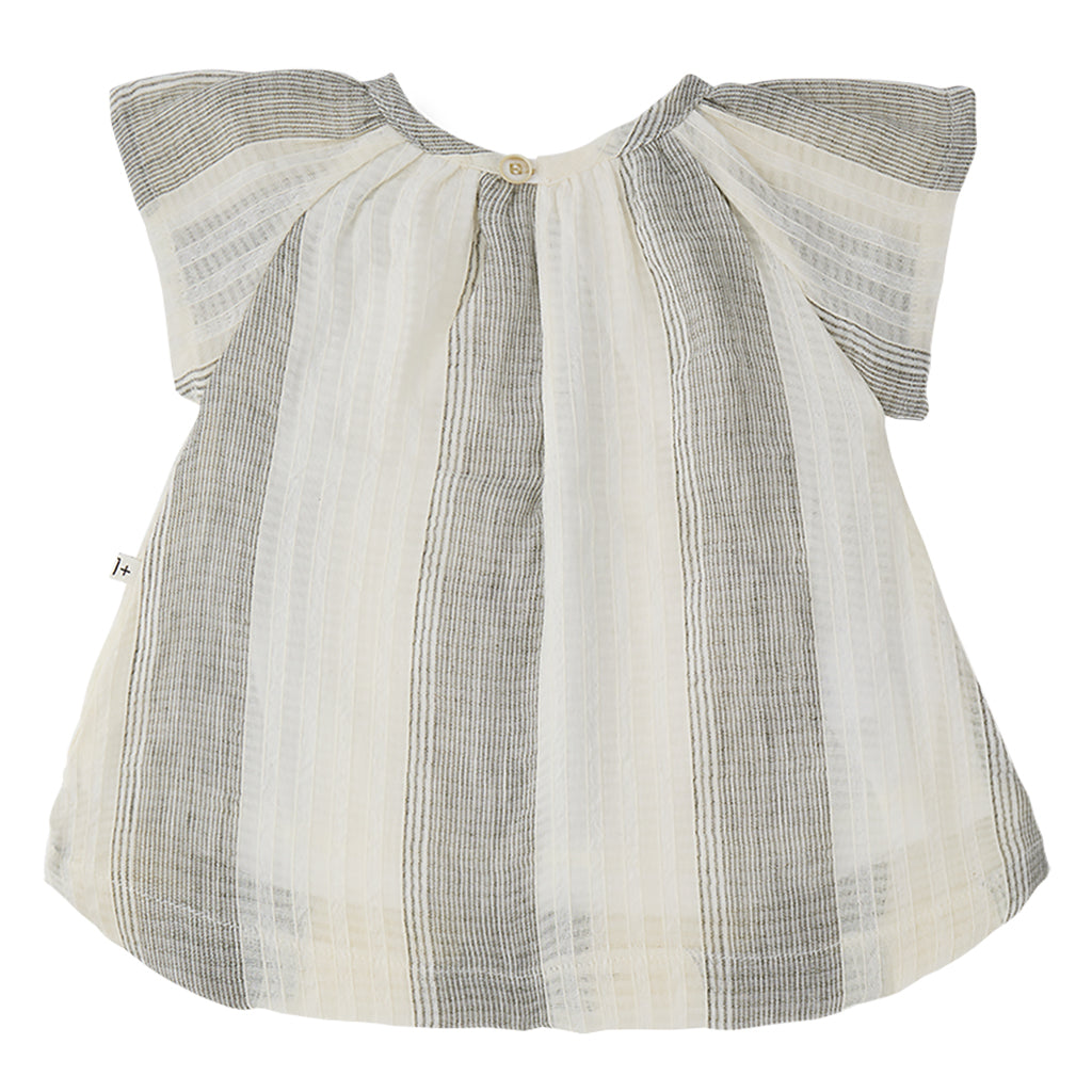 1+ In The Family Baby And Child Gavina Dress Grey Stripes