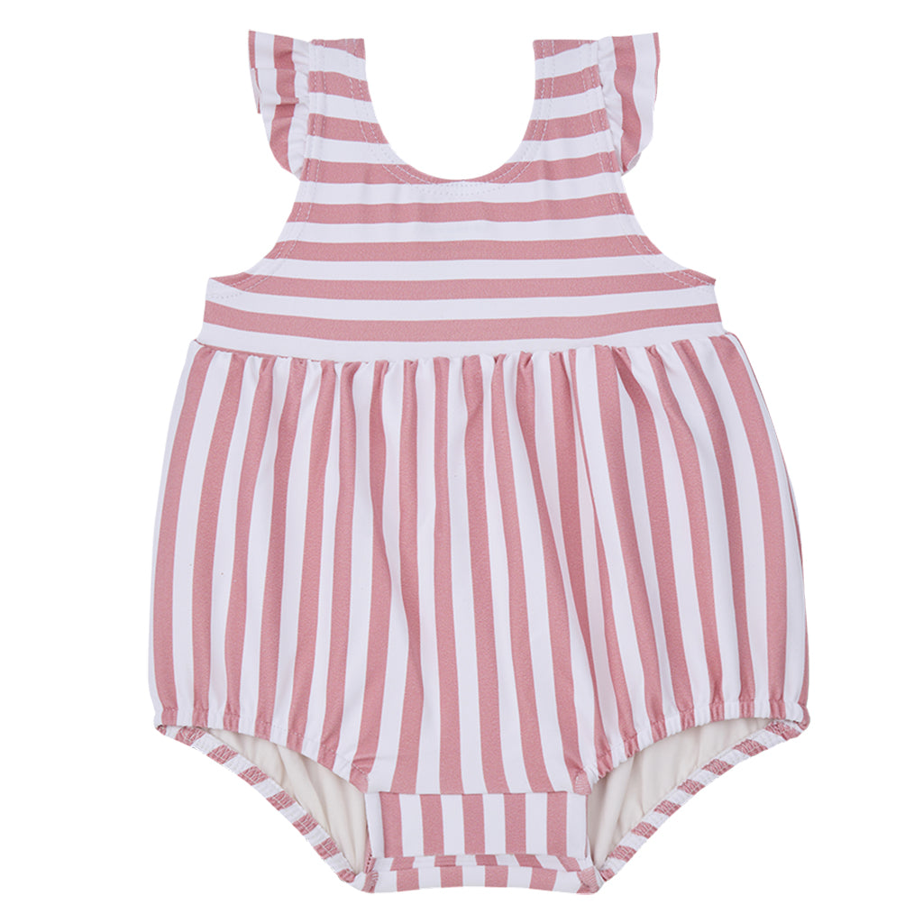 1+ In The Family Baby Lloseta Swimsuit Strawberry Pink Stripes