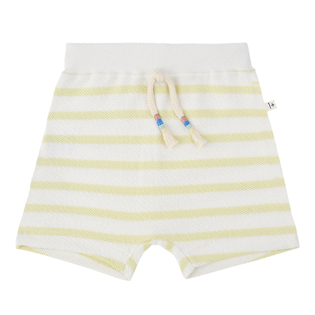 1+ In The Family Baby And Child Montgri Shorts Lemon Yellow Stripes