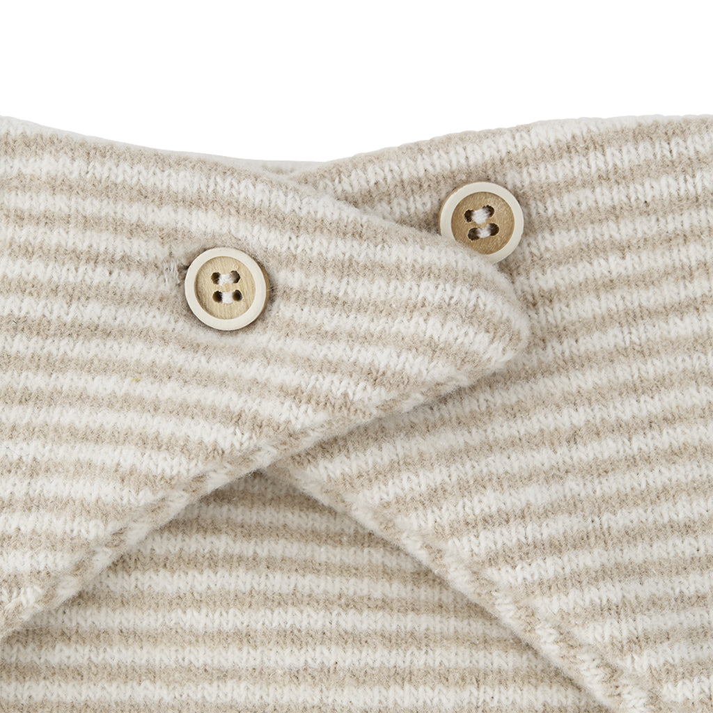 1+ In The Family Baby Bastia Bandana Bib Beige Stripes