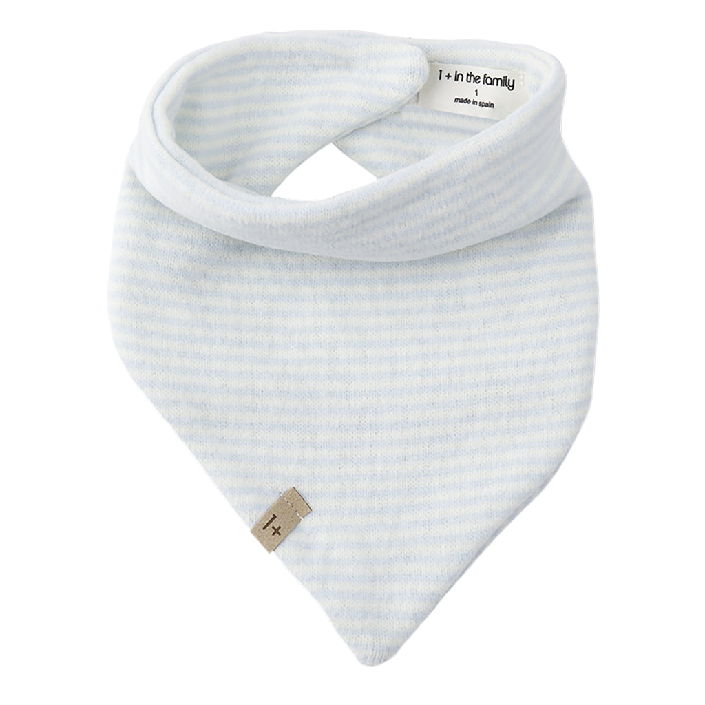 1+ In The Family Baby Bastia Bandana Bib Ciel Blue Stripes