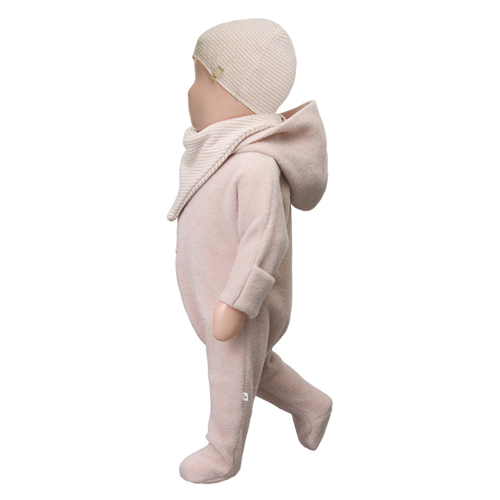 1+ In The Family Baby Bastia Bandana Bib Light Pink Stripes