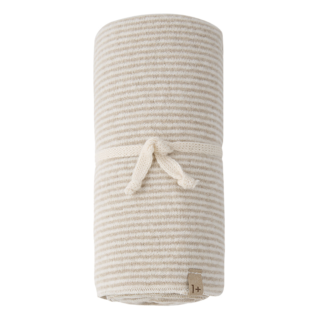 1+ In The Family Jeanine Blanket Beige Stripes