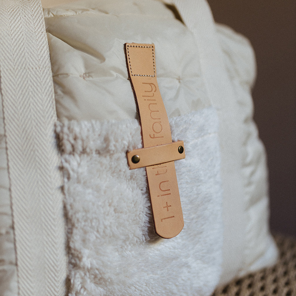 1+ In The Family Quilted Diaper Bag Ecru Cream