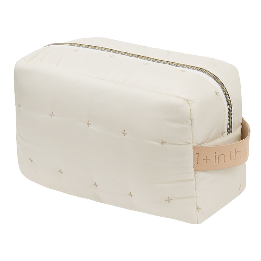 1+ In The Family Quilted Toiletry Bag Ecru Cream