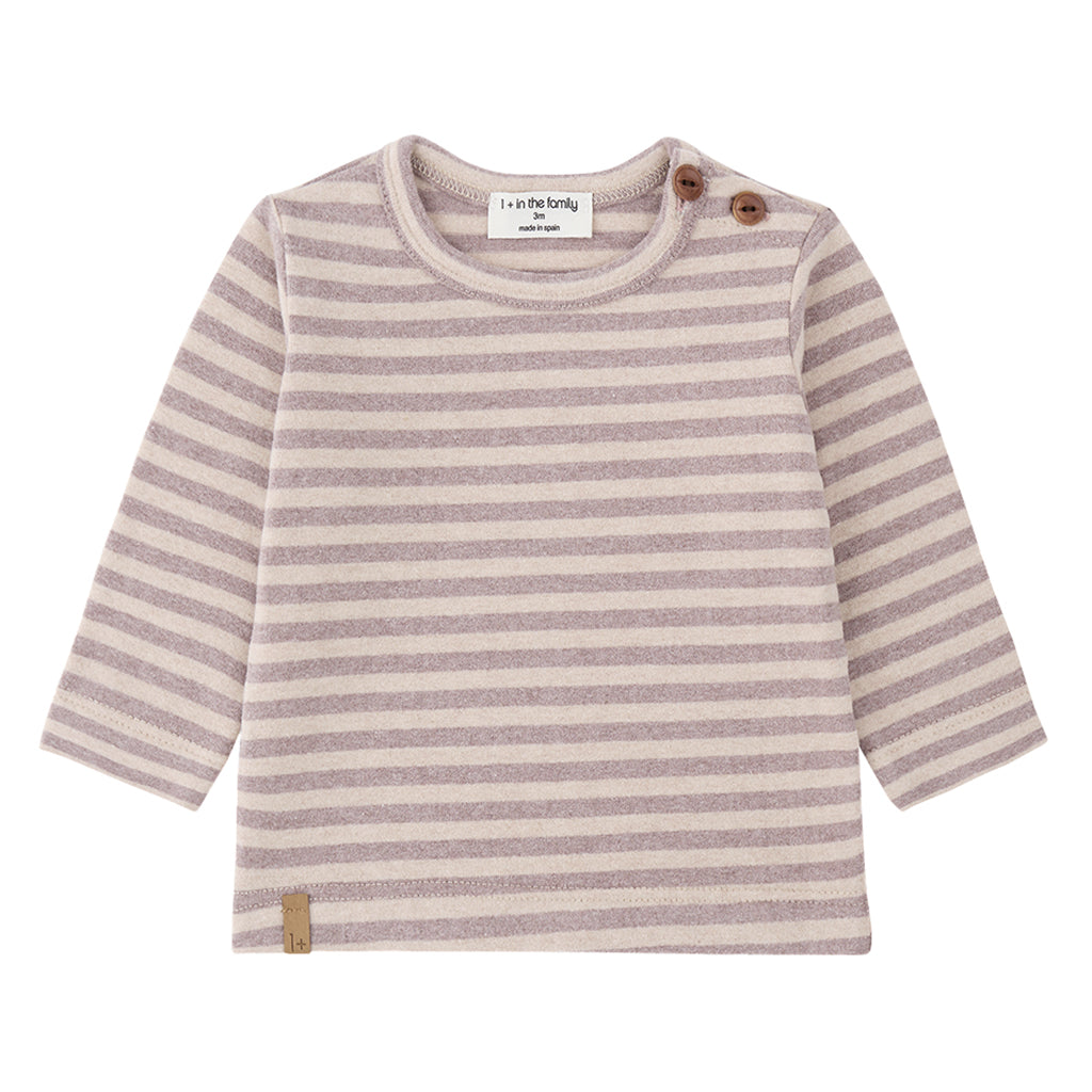 1+ In The Family Baby And Child Varese T-shirt Light Pink Stripes
