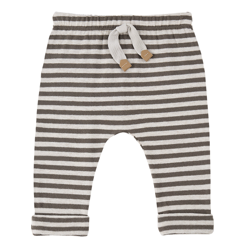 1+ In The Family Baby And Child Urbino Pants Dark Taupe Brown Stripes