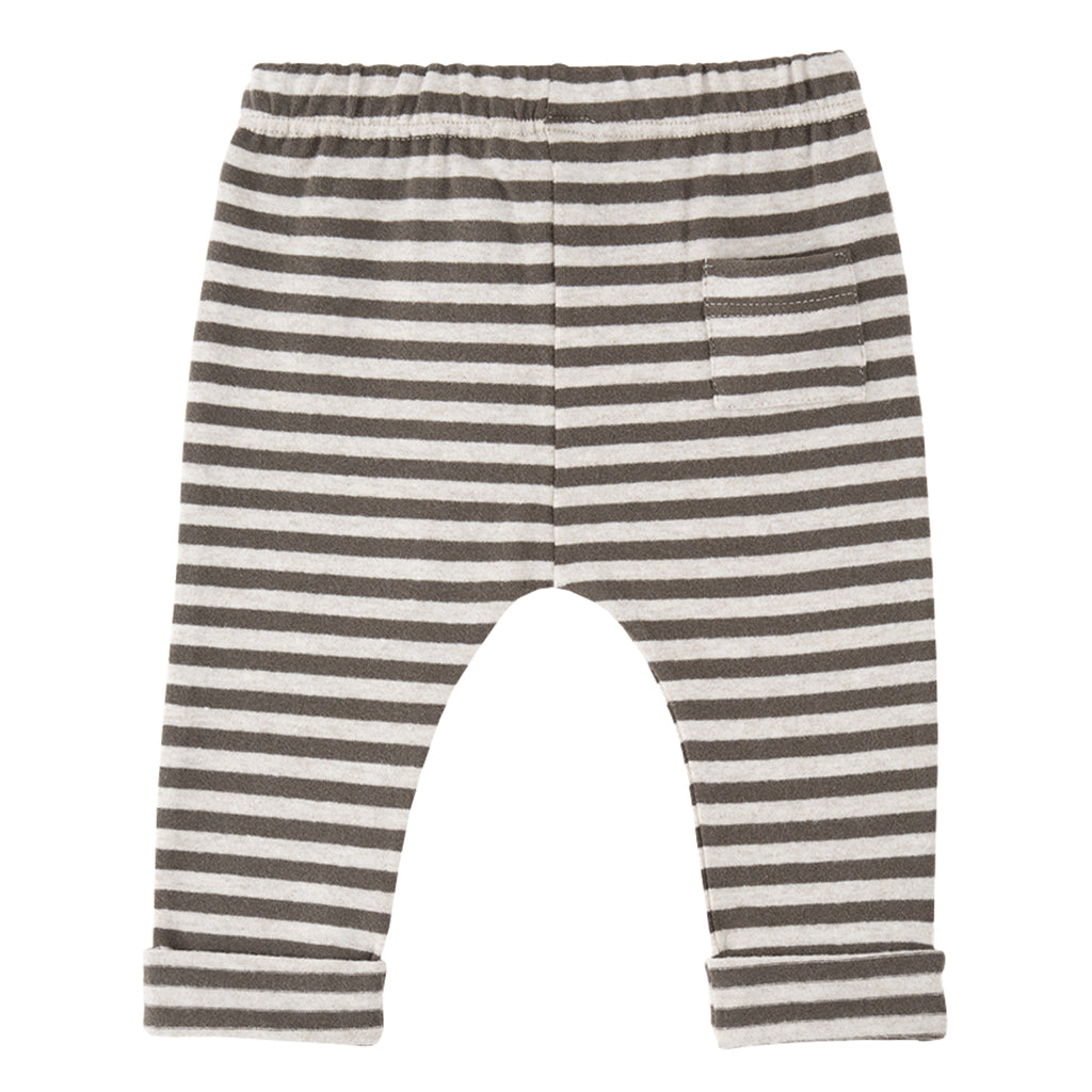 1+ In The Family Baby And Child Urbino Pants Dark Taupe Brown Stripes