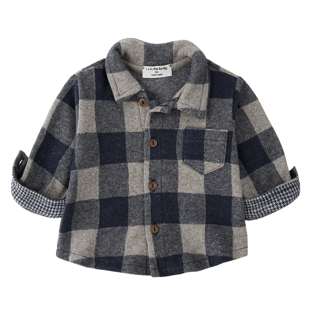1+ In The Family Baby And Child Modena Shirt Blue Plaid