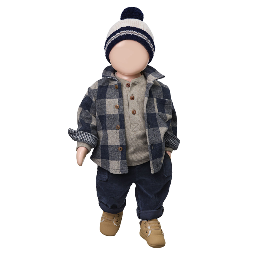 1+ In The Family Baby And Child Modena Shirt Blue Plaid