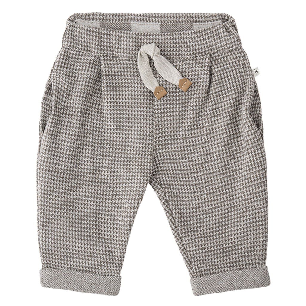 1+ In The Family Baby And Child Napoli Pants Dark Taupe Brown Herringbone