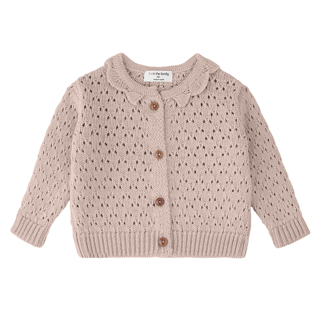 1+ In The Family Baby And Child Nimes Cardigan Light Pink