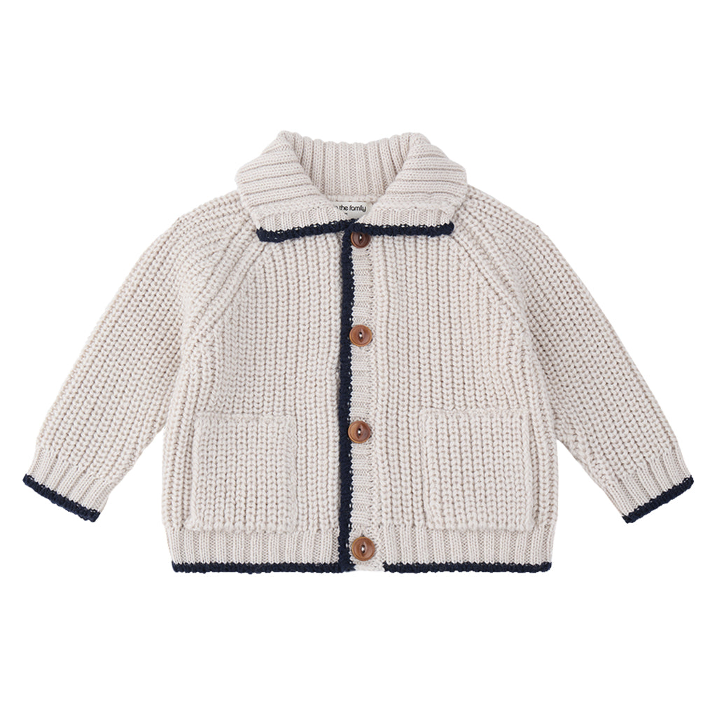 1+ In The Family Baby And Child Brescia Cardigan Rice Cream