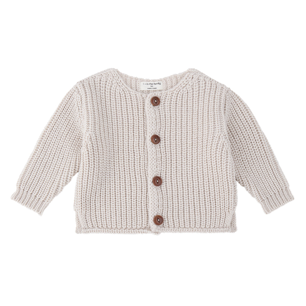 1+ In The Family Baby And Child Antibes Cardigan Rice Cream