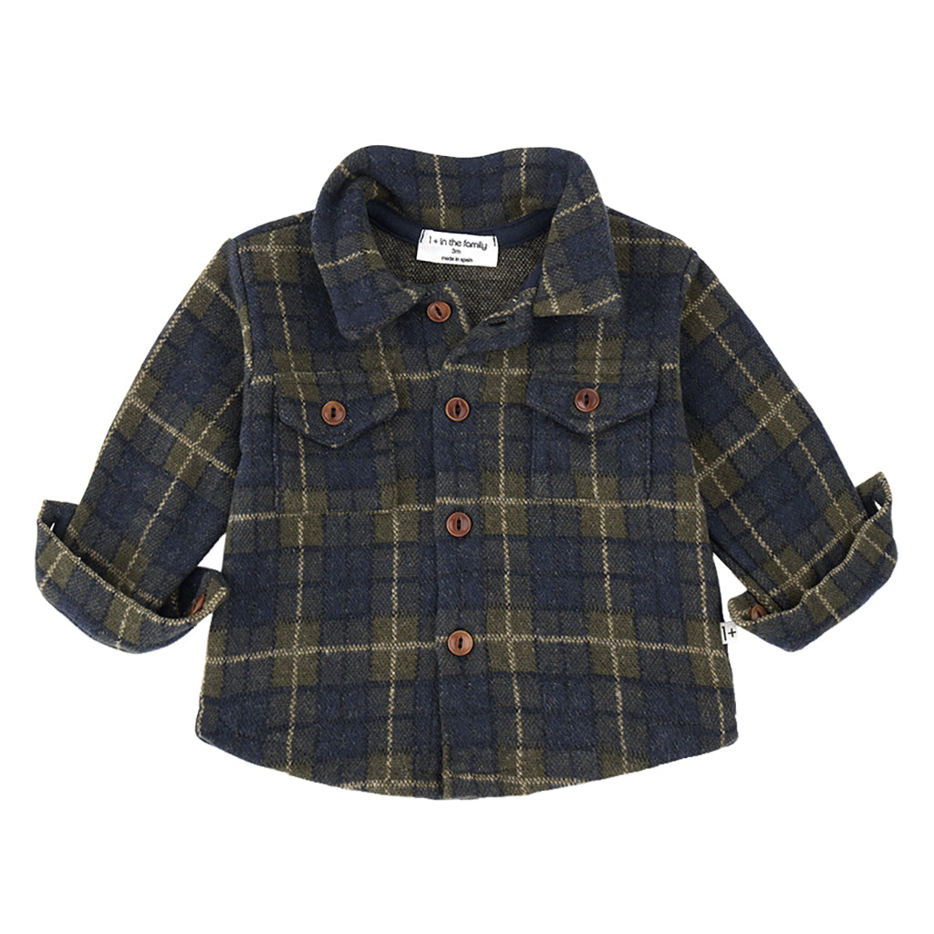 1+ In The Family Baby And Child Atlin Shirt Blue Plaid
