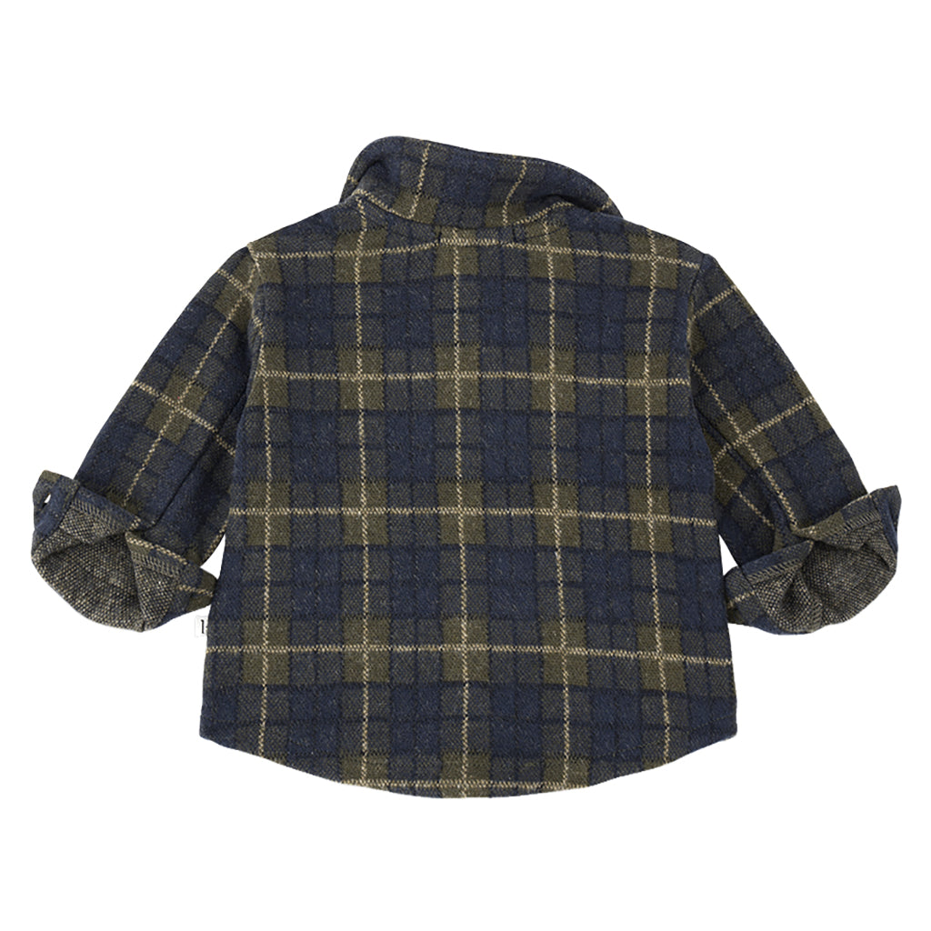 1+ In The Family Baby And Child Atlin Shirt Blue Plaid