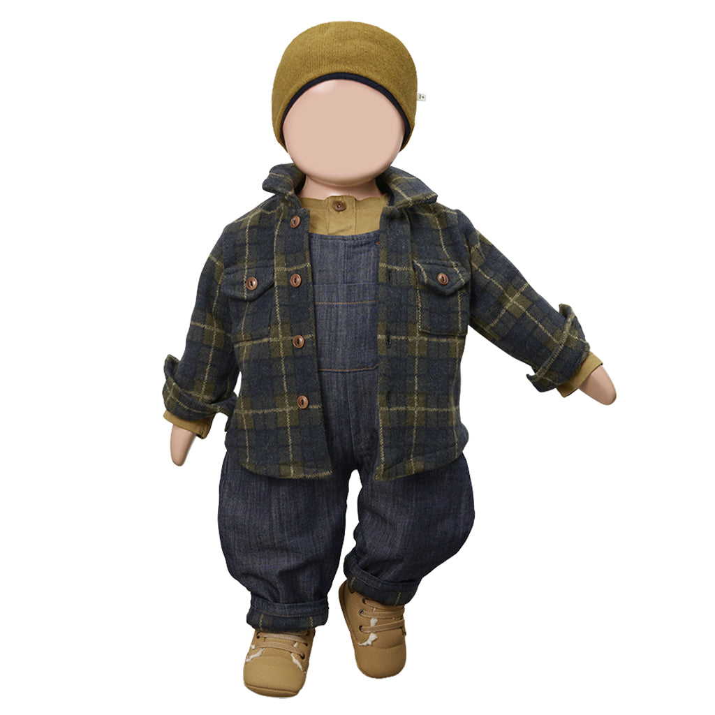 1+ In The Family Baby And Child Atlin Shirt Blue Plaid