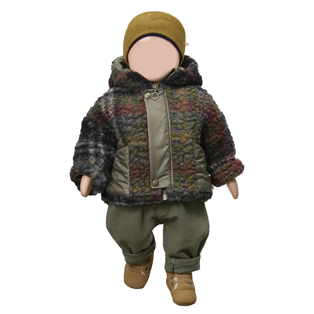 1+ In The Family Baby And Child Toronto Jacket Khaki Green Plaid