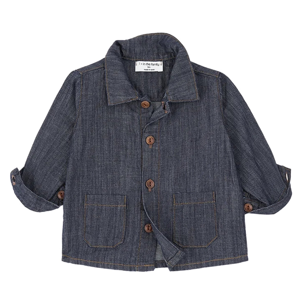1+ In The Family Baby And Child Baker Shirt Blue Denim