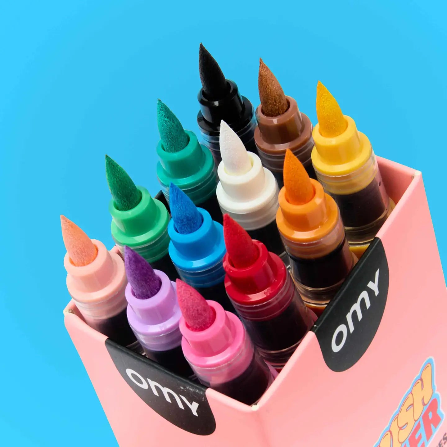 Omy Set Of 12 Brush Power Acrylic Markers