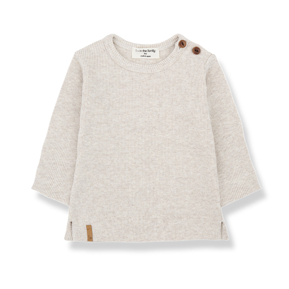 1+ In The Family Baby And Child Alfons T-shirt Rice Cream