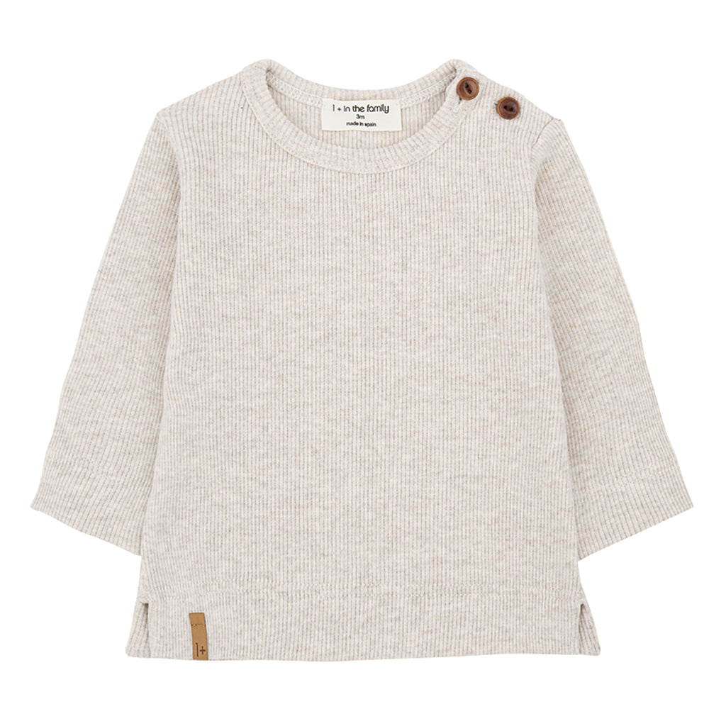 1+ In The Family Baby And Child Alfons T-shirt Rice Cream