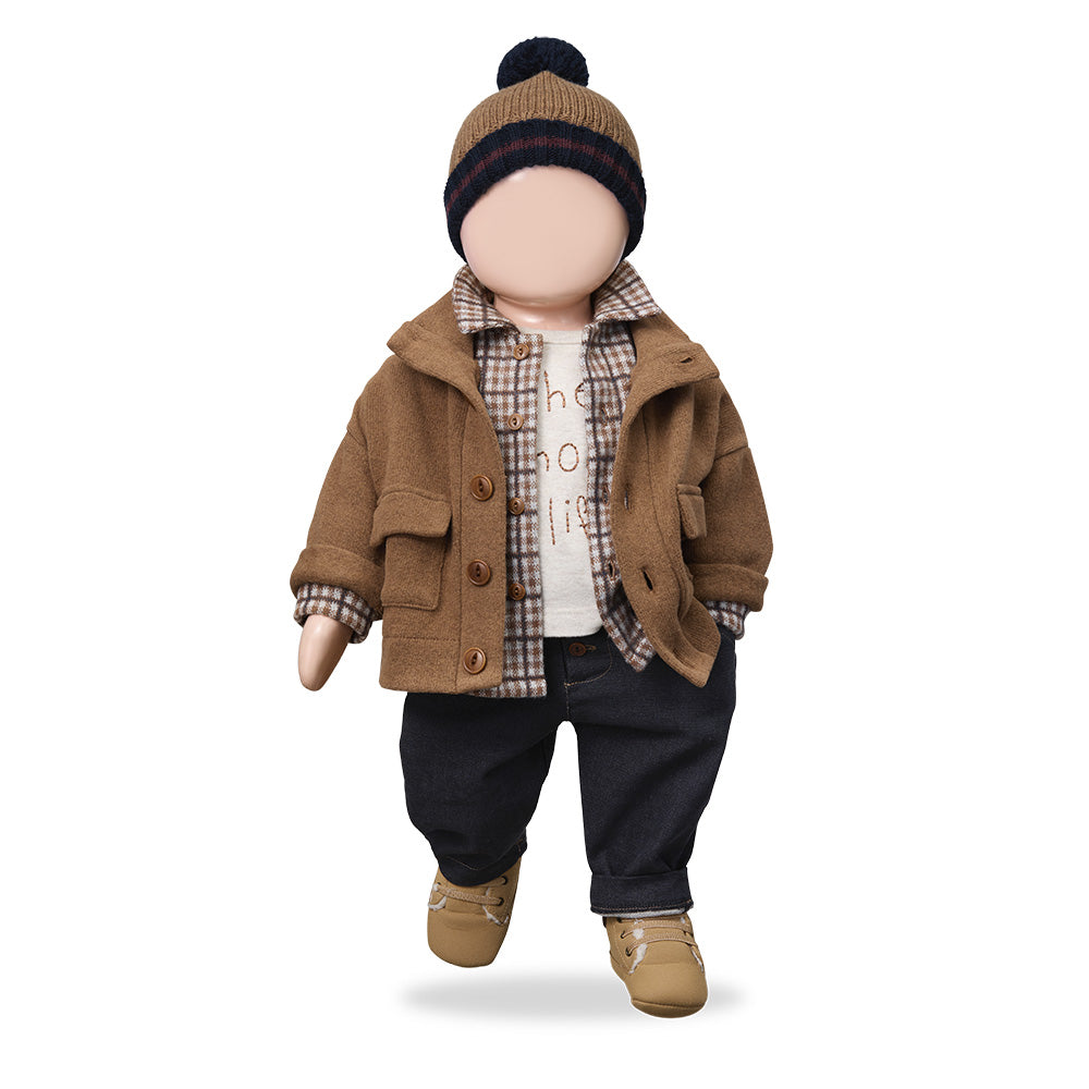 1+ In The Family Baby And Child Conrad Shirt Castagna Brown Plaid