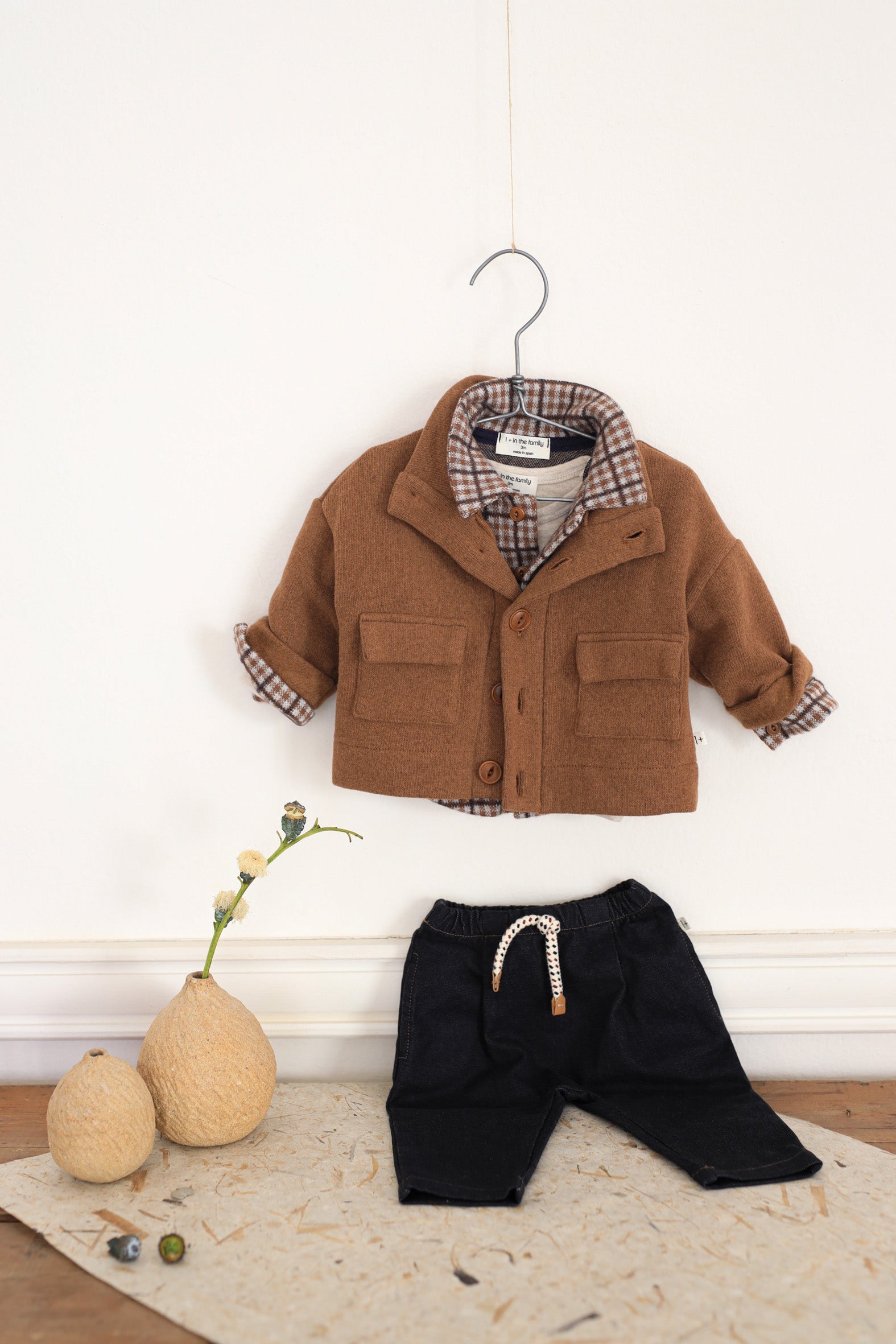 1+ In The Family Baby And Child Conrad Shirt Castagna Brown Plaid