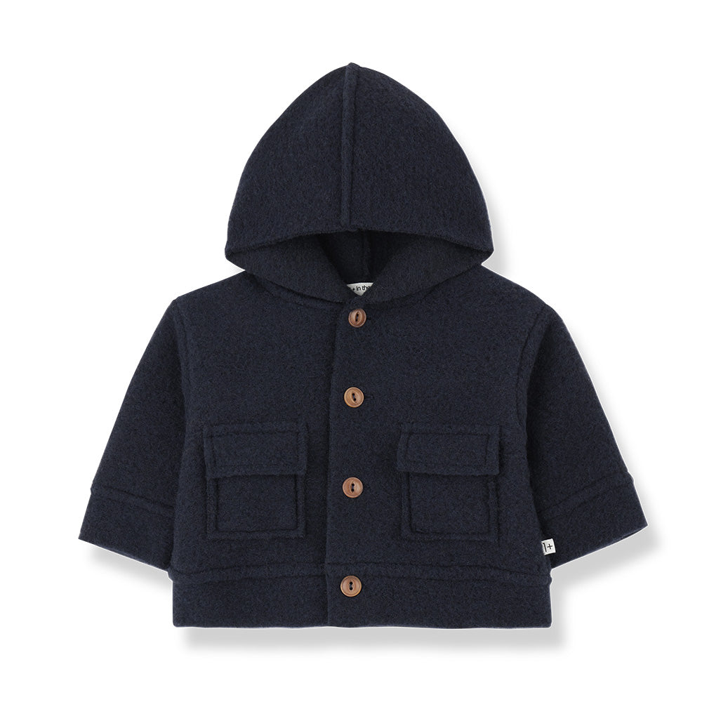 1+ In The Family Baby And Child Elias Hooded Jacket Dark Navy Blue