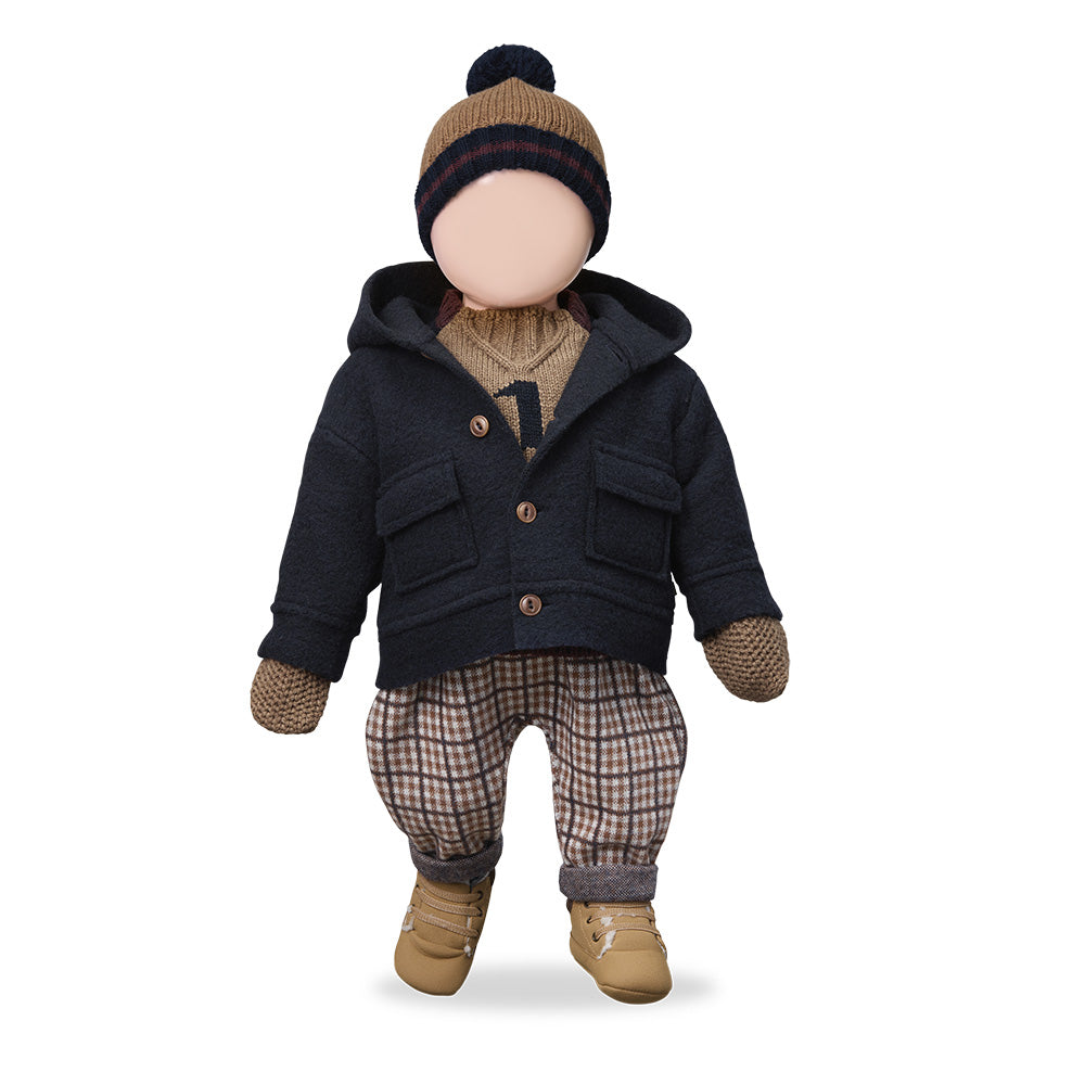 1+ In The Family Baby And Child Elias Hooded Jacket Dark Navy Blue