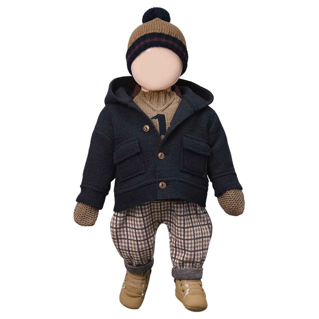1+ In The Family Baby And Child Elias Hooded Jacket Dark Navy Blue
