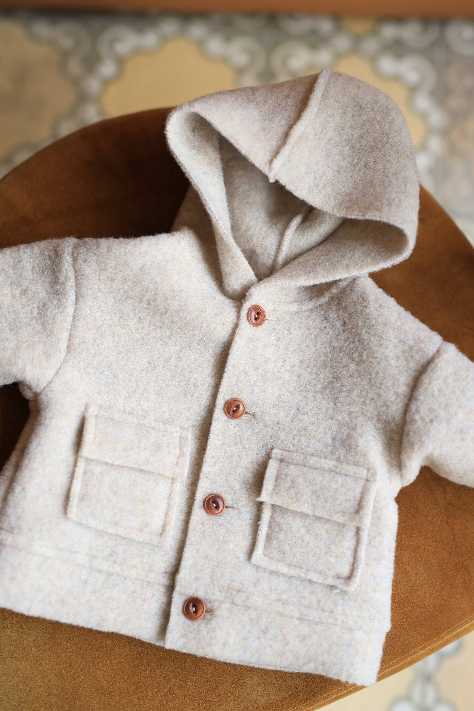 1+ In The Family Baby And Child Elias Hooded Jacket Tortora Beige