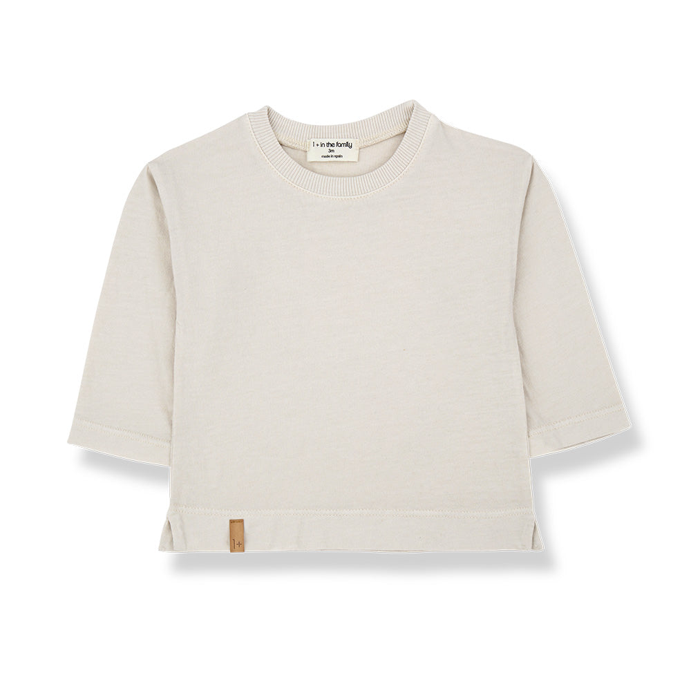 1+ In The Family Baby And Child Esben T-shirt Rice Cream