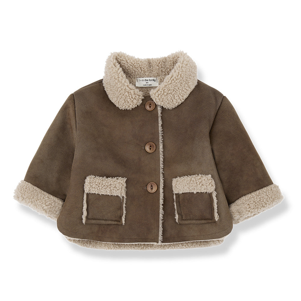 1+ In The Family Baby And Child Filippa Faux Fur Jacket Brown