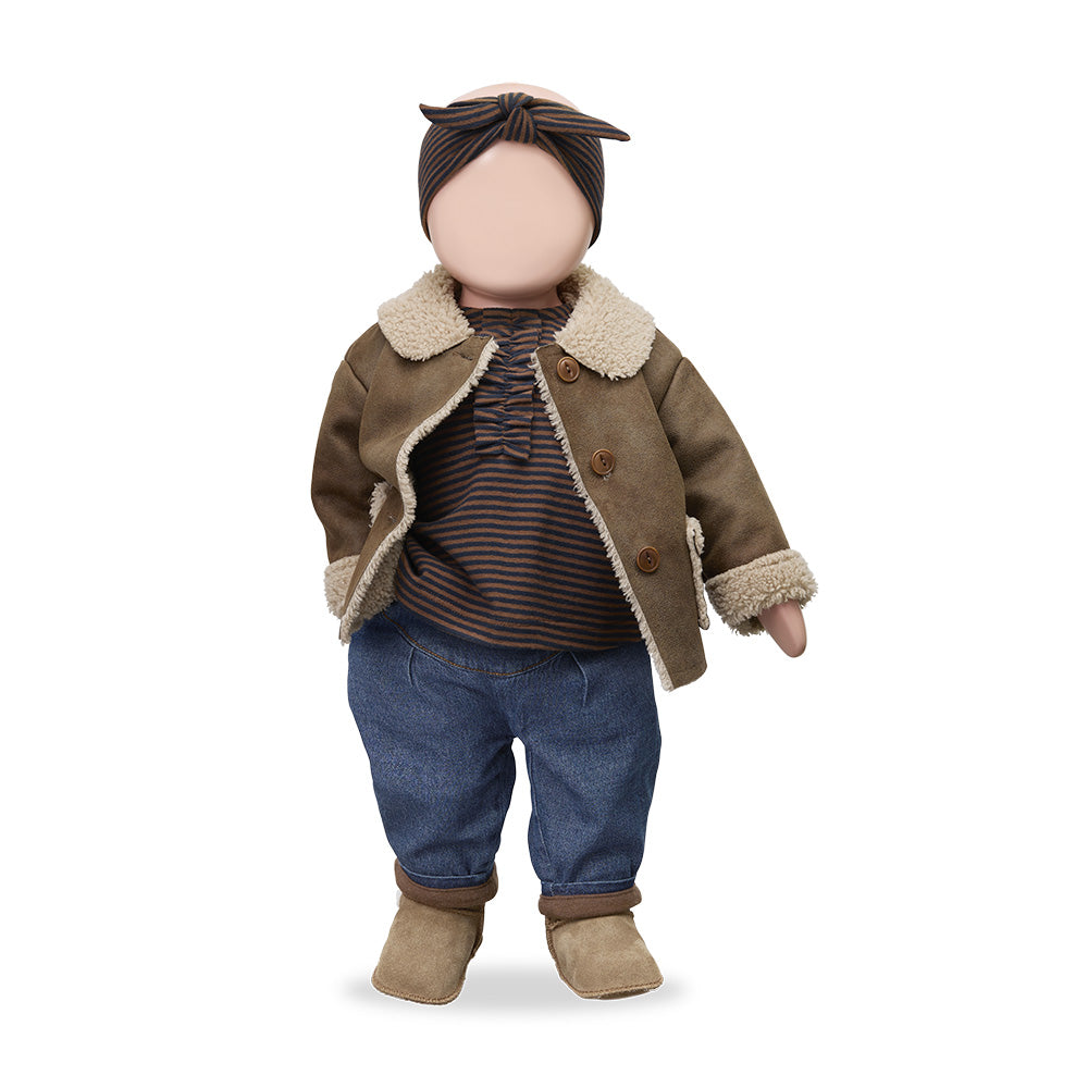 1+ In The Family Baby And Child Filippa Faux Fur Jacket Brown