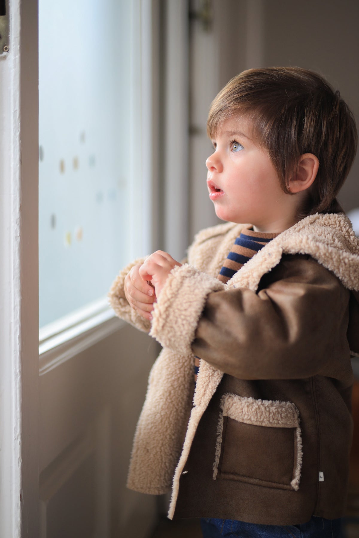 1+ In The Family Baby And Child Filippa Faux Fur Jacket Brown