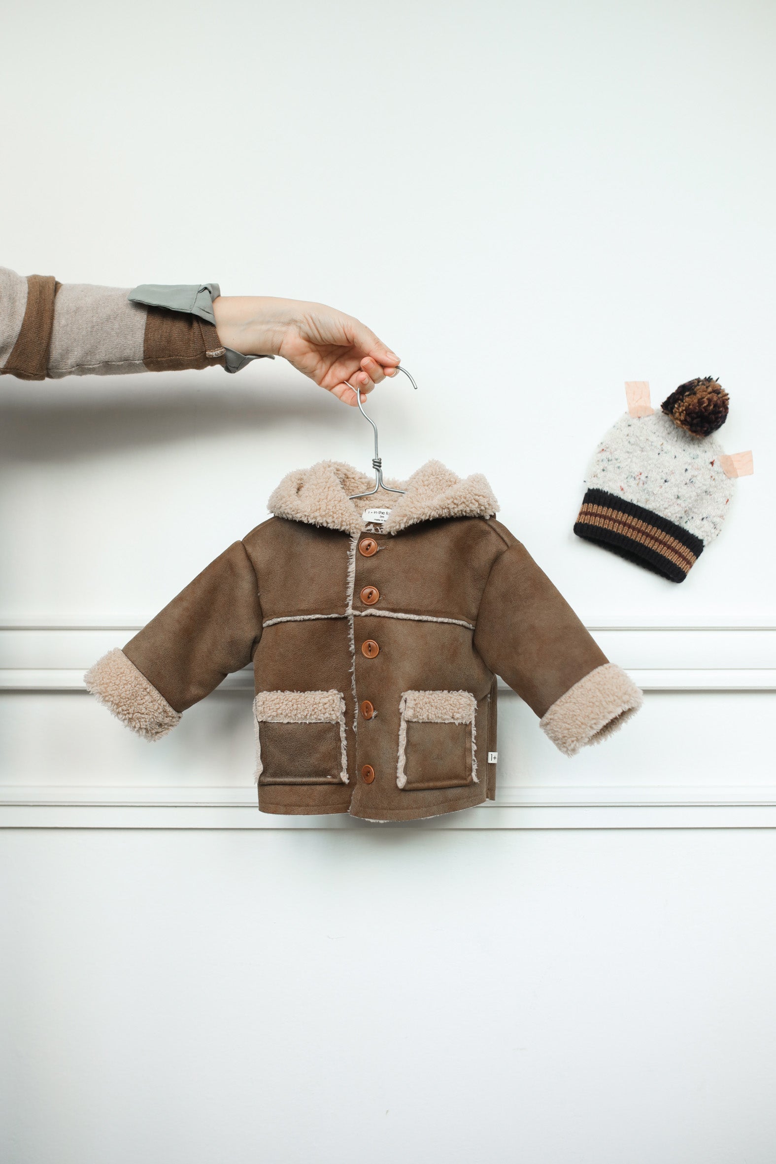 1+ In The Family Baby And Child Filippa Faux Fur Jacket Brown